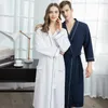 Kvinnors Sleepwear Summer Lovers Soft Waffle Bathrock Kimono Andningsbar Absorberbar Lounge Dressing Gown Home Robes Kvinna Pyjamas