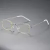 Fashion Sunglasses Frames Square mens glasses clear frame Rimless Eyeglasses Optical