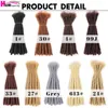 6-10inch Handmade Dreadlocks Hair Extensions Synthetic Braids Crochet Braiding for Africa Women and Men Expo City 220409