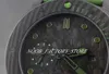 Relógio de homens clássicos séries 00961 Movimento automático 47 mm no sentido anti -horário da moldura giratória de borracha verde de borracha de borracha luminosa mass