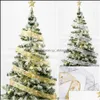Party Decoration Event Supplies Festive Home Garden Decor 50 Led 5M Double Layer Fairy Lights Strings Ribbon Bows With Christmas Tree Orna
