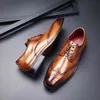 HBP Chaussures habillées en cuir pour hommes Bloc sculpté Chaussures habillées pour hommes d'affaires 220729