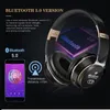 T7 Bluetooth 헤드폰 귀 위에 Hifi 헤드 헤드 무선 이어폰이있는 MIC 3D 음악 헤드셋 게이머 접이식 Auriculare Fone fone for Samsung