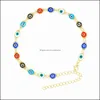 Charm Armbanden Sieraden Crystal Bead Armband Bangles Emaille Goud Evil Blue Eye Voor Vrouwen Lucky Turkse Ogen Geschenken Drop Delivery 2021 L9Yor