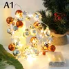 Strings Christmas Ornaments Round Ball LED Lights String Tree Decorations Shop Scene Layout 20LED Room Hanging LightLED StringsLED