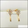 Dangle Kronleuchterohrringe Schmuck Huitan Ziertile Drop Sier Farbe/Gold Farbe zarte Frauen täglich wir dhqe9