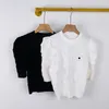 606 L 2022 Runway Summer Brand Same Style Sweater Crew Neck Short Sleeve Black White T Shirt Women's Sweaters xue