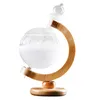 Autre décor à la maison Bouteille de nuage de verre de tempête en forme de globe avec station de prévision météo de base Prévisions de bureau Boule transparente 8598124