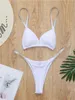 Badkläder Kvinnor Sexig Micro Bikini Brasilianska Solida Svart Tjong Baddräkter Sexig Sommarbadkläder Biquini Maillot de Bain 220423