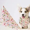 Collari per cani Guinzagli Bandana traspirante Bavaglino Stampa gatto Asciugamano saliva Sciarpa triangolare per animali domestici Abito casual