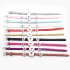 Bracelets Charm Ginooars Paquete de 10 colores Base de cuero artificial para amfnc amfnc de 18 mm