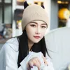 Berets Cute Cow Horns Wool Hat Letter N Knitted Ear Protect Warm Autumn Winter For Boy Girl Xmas Halloween Year PartyBerets