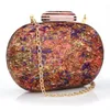 Shell Acrilic Clutch Borse Women Bagne Marble Borse Luxury Lady Evening Borse ROUD Cute Purple Borse Borse