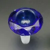 14mm 18mm manlig diamantstil Hookah Glass Bowl Piece With Frost Joint Slide Heady Bowls färgade