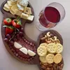 Heese Board Charcuterie BoardCeramic Bowls Large Bamboo Platter for Serving Cheese Meat Aperitif Board 220601