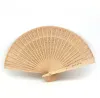 60 pcs Aangepaste afdrukken Chinees Sandaal Wood Gevouwen ventilator Wedding Party Decoratie Gunsten Gepersonaliseerde handvouwbare houten fans in Organza Bag DH3011