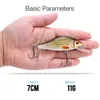 Trehook 3pcs 7cm 11g Yüzen Minnow Balıkçılık Cazisi Pike Yapay Yemler Kiti Krankbaits Balıkçılık Takımı 220726