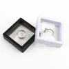Vit Svart Smycken Ring Pendant Display Stativ Suspended Floating Display Case Smycken Mynt Gems Artefacts Förpackningslådor RRB14900