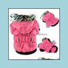 Abbigliamento per cani Forniture Pet Home Garden Doggy Puppy Cappotto invernale caldo Zipper Fold Felpe con cappuccio Costume Cat Drop Delivery 2021 Fkoyw