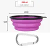 1000ml Large Collapsible Dog Pet Folding Silicone Bowl Outdoor Travel Portable Puppy Food Container Feeder Dish Bowl 0628