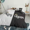Çift/sevgili beyaz siyah lüks yatak keten 2 kişi çifte yetişkin tek kral yorgan nevresim kapak kraliçe yorgan ding setleri