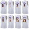 Män Kvinna Ungdomsskärm Skriv ut Carmelo Anthony Jersey 7 Basket Malik Monk 11 Kendrick Nunn 12 Russell Westbrook 0 Dwight Howard 39 Trevor Ariza 1 Wayne Ellington