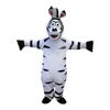 Halloween Zebra Maskottchen Kostüm Hochwertige Cartoon Charakter Outfits Erwachsene Größe Weihnachten Karneval Geburtstag Party Outdoor Outfit