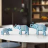 Family Figurine resin Thailand elephant statue for office Living room handmade home decorations cute Animals ornaments 220617