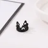 Clip-on & Screw Back Crown U-shaped Ear Clip Geometric Hollow Love Retro Earrings No Pierced Luxury Charm Jewelry For Girl GiftsClip-on