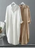 Long Sleeve Women Shirt Dress Spring Autumn Casual Buttons Loose Clothes Robe Femme Vestido 220418