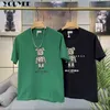 Trend Cartoon Bär T-shirt männer Halbe Hülse Sommer Trendsetter Männlich Tees Baumwolle Neue Ausländischen Stil Hochwertige Mans kleidung Y220630