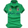 Camicia polo ricamata casual di grandi dimensioni da uomo semplice risvolto a maniche corte in cotone più T-shirt in cotone pieno S-6XL