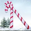 Juldekorationer Uppblåsbar godisrör 88 cm klassisk lätt hängande ballonger prydnadsfest utomhus dekorationChristmas dekoration