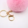 Keychains 2022 Fluffy Fur PomPom Keychain Girl Mobile Phone Pendant Key Ring Soft Faux Ball Car Bag Keyring Accessories Jewelry Enek22