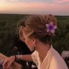 Nuova Estate Fiore Acrilico Artiglio Dei Capelli Squalo Forcina Barrettes Donne Ragazze Clip di Capelli Porta Coda di Cavallo Accessori Per Capelli Da Spiaggia