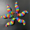 Caterpillar Fidget Toys Cute Slug Toy Articulated Flexible Kids Educational Surprise Wholesale In Stock Gift