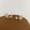 Stud 2022 coreano retro elegante zircão FLORE BRIACHOS BORTUROFLEFICANTE PARA MULHERES Moda de jóias de cristal simples presentes