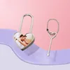 Party Sublimation Wishing Lock Luggage Padlock Valentine's Day Locks Heat Transfer Padlocks Heart-shaped Square Round Padlock