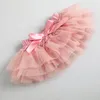 Ensembles de vêtements Born Baby Girls 1st Birthday Clothes 3pcs Lettre Dentelle À Manches Longues Barboteuse Tutu Jupes Bandeau 0-24MClothing