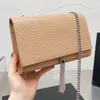 Kate Chain Wallet Bag Сумка с кисточками из кожи с тиснением под крокодила Kate Woc Сумка среднего размера через плечо Маленькие сумки Женские роскошные дизайнерские сумки