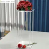 Party Decoration 4st Acrylic Flower Stand Wedding Porps Display Load El Table Center Crystal Frame CandleholderParty