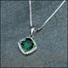 Pendant Necklaces Pendants Jewelry Selling Fine Emerald Purple Gemstone Necklace For Women Gift Drop D Dhycu