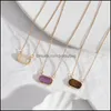 Pendant Necklaces Pendants Jewelry Crystal Necklace For Women Tiger Eye Amethyst Natural Stone W Dh85N