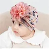 Flor Baby Girls Hat para recém -nascidos algodão macio meninos meninas Hapéu de turbante infantil de cabeceira