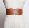 Bältesvarumärke 2022 PU -läder Multicolor Asymmetrical Black Wide Long Belt Personality Women Fashionbellts SMAL22