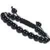 Corde en pierre naturelle tressée à la main 8mm perlé bracelets porte-bonheur réglable énergie bijoux pour femmes hommes fête Club décor