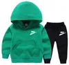 Spring Autumn 2pcs Child Sports Casual Sets Long Sleeve Crew Neck Sweatshirts Outfits Boy Kid Brand LOGO Print Loose Soft Suit Outdoor Wear