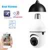 Telecamere 1080P Wireless 360 Ruota Telecamera panoramica Lampadina Auto Tracking Wifi PTZ IP Remote per interfaccia E27 Sicurezza di visualizzazione