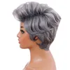 Hot selling wigs European and American fashion ladies mixed color short curly hair comfortable heat-resistant hair daily wig