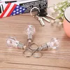 Party Favor LED Light Bulbs Keychain Pendant Spiral Colorful Gradient Lights Bulb Key Chain Creative Gifts keyring SN4488